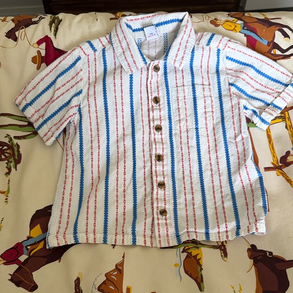 Old Navy Kids Button Down Shirt - Red, Blue, White